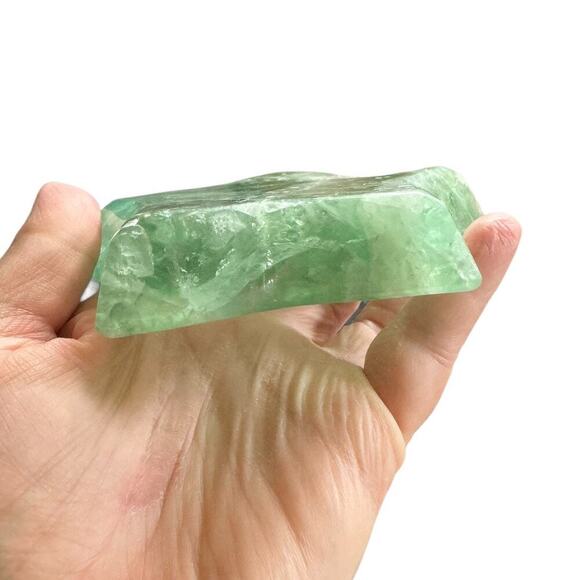 Green Flourite Crystal Star Shaped Ring Jewelry Dish Plate Decor Gemstone OS - Picture 8 of 14